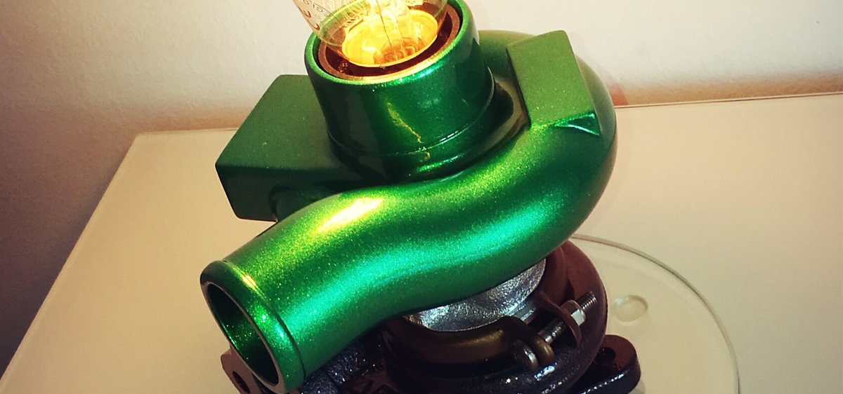 lampara turbo green metallic